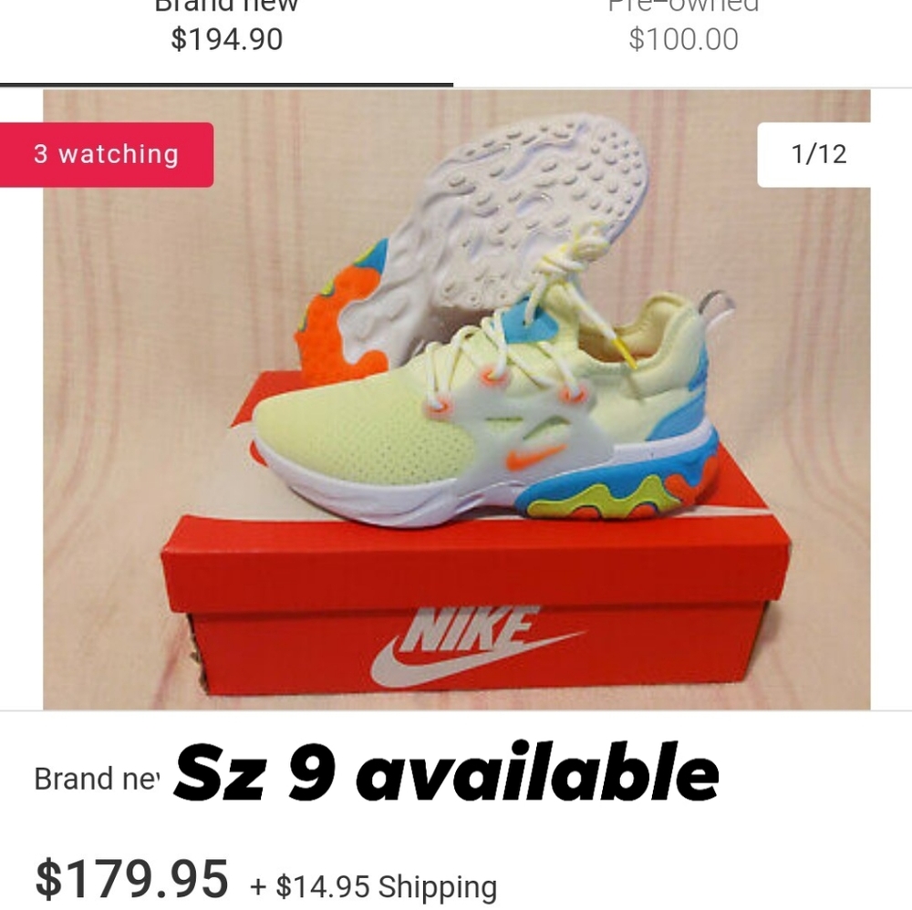 SZ 9 PSYCHEDELIC LAVA NIKE